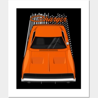 Dodge Charger 1968 - Orange Posters and Art